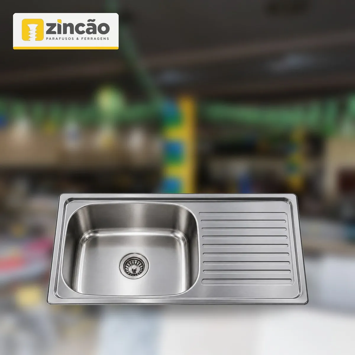 Pia Aco Inox 120X52 1CC Standard Tramontina